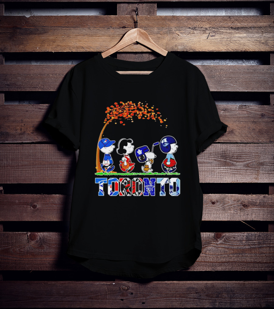 Toronto Sports Teams Autumn Peanuts Characters T-Shirt