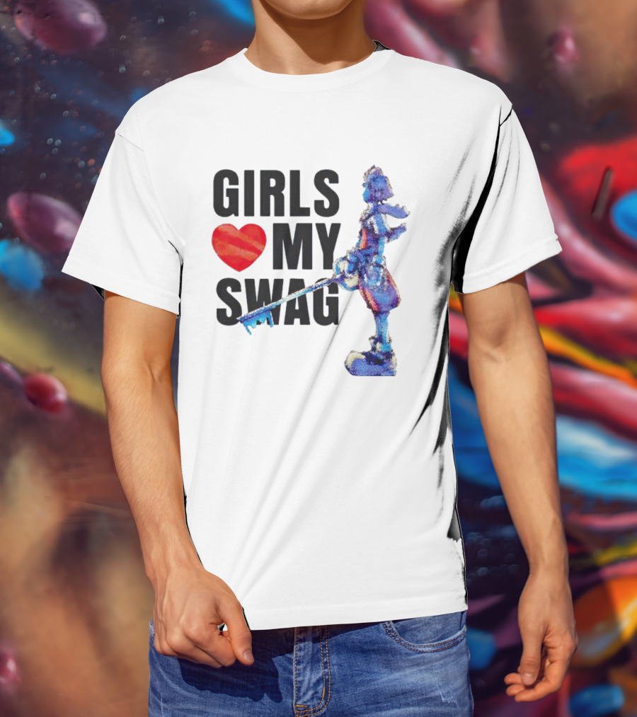 Girls Love My Swag Kingdom Hearts Keyblade Character T-Shirt