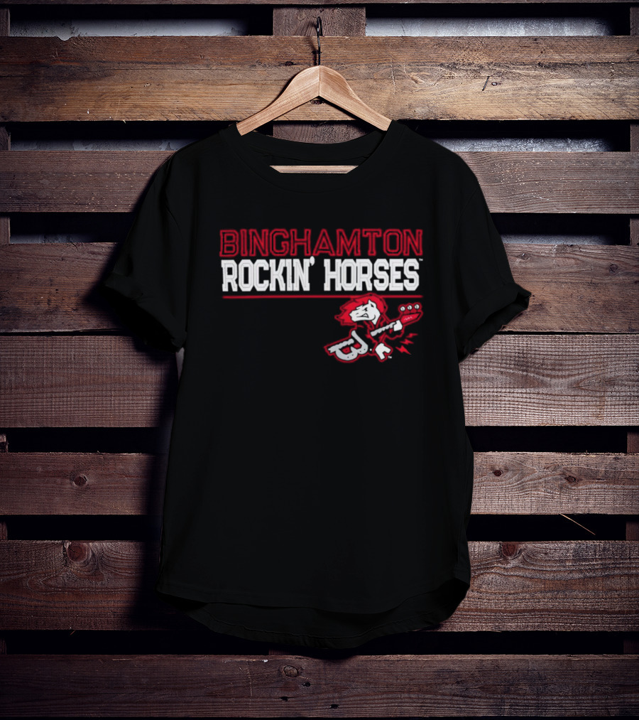 Binghamton Rockin’ Horses Guitar Mascot T-Shirt