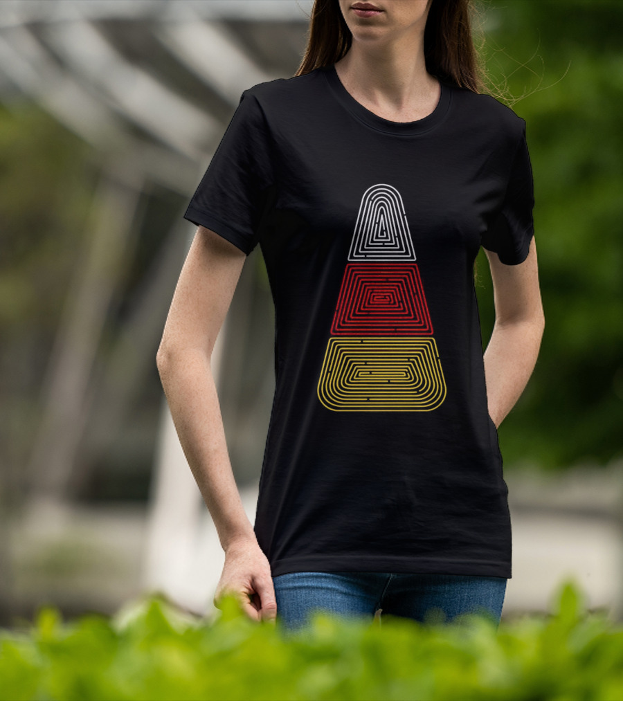 Candy Corn Tri-Color Neon Maze T-Shirt
