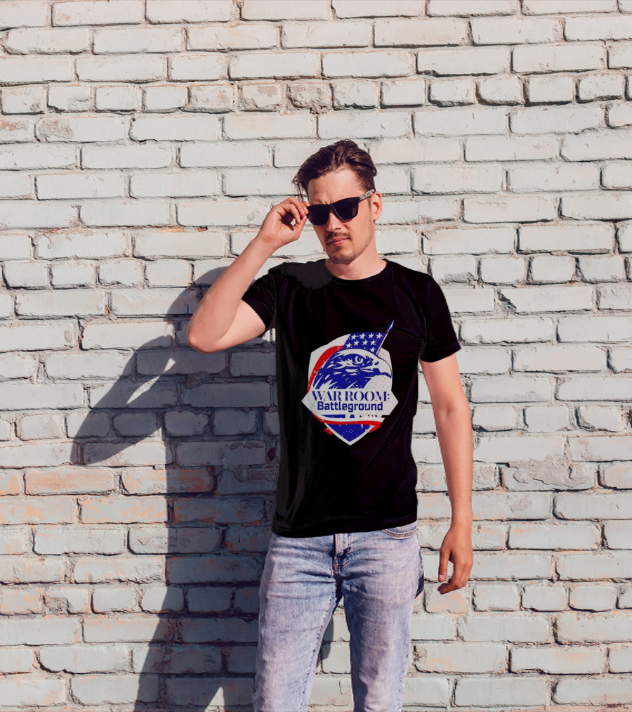 War Room Battleground Eagle American Flag Crest T-Shirt