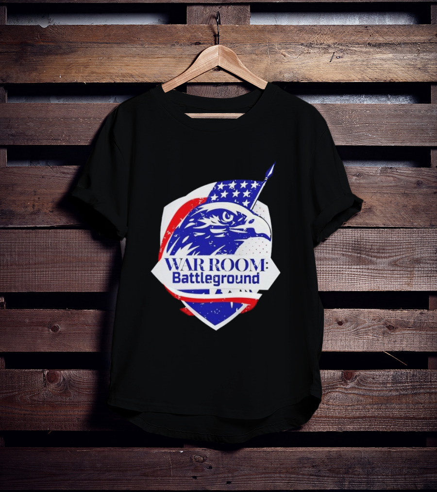 War Room Battleground Eagle American Flag Crest T-Shirt