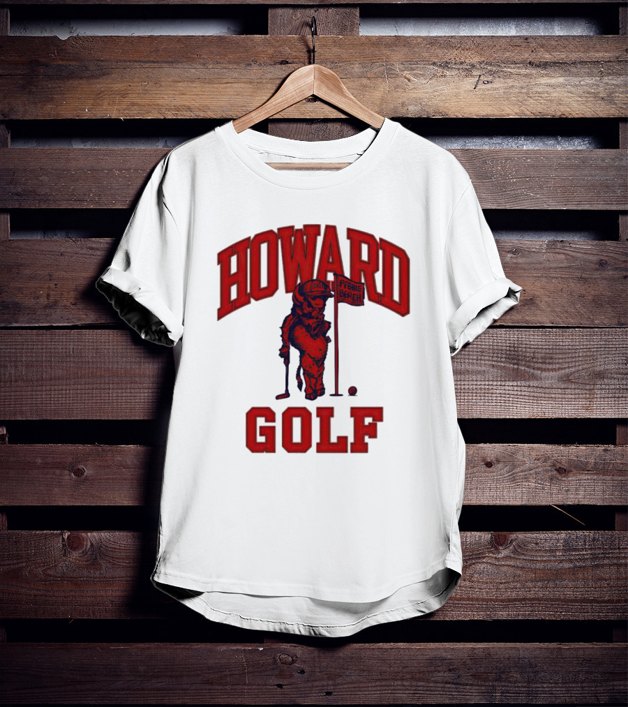 Howard Golf Pebble Beach Vintage Style Bull Golfer T-Shirt