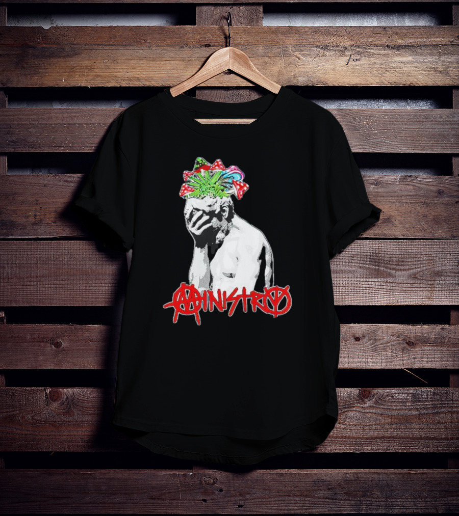 Ministry Anarchy Statue Psychedelic Mushrooms T-Shirt