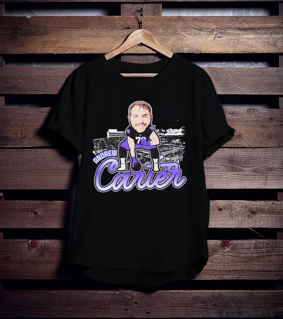Andrew Carter Caricature Football Player Signature T-Shirt