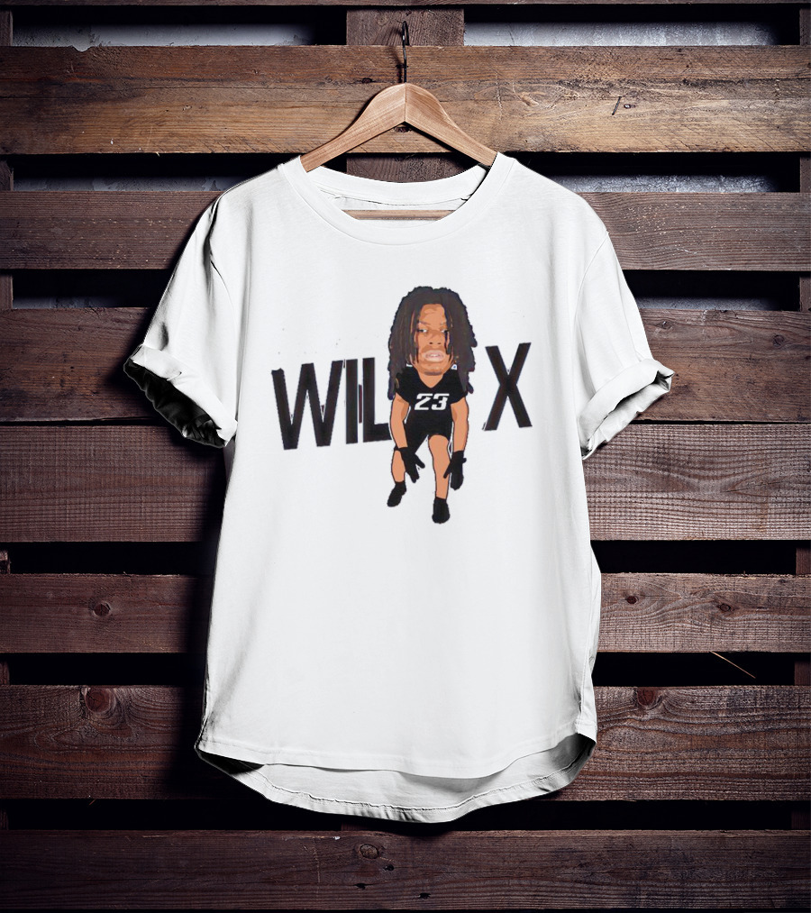 Javeon Wilcox 23 Caricature Signature T-Shirt