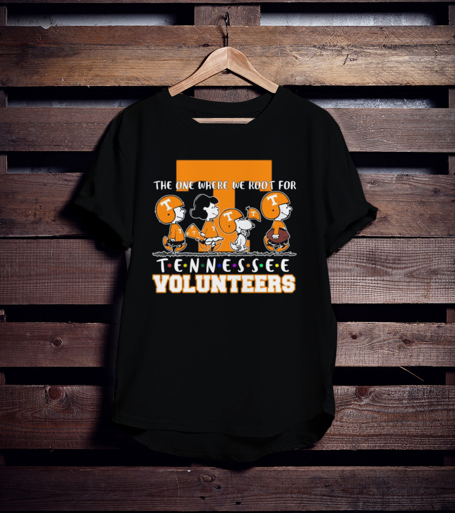 The One Where We Root For Tennessee Volunteers Peanuts Characters Football T-Shirt