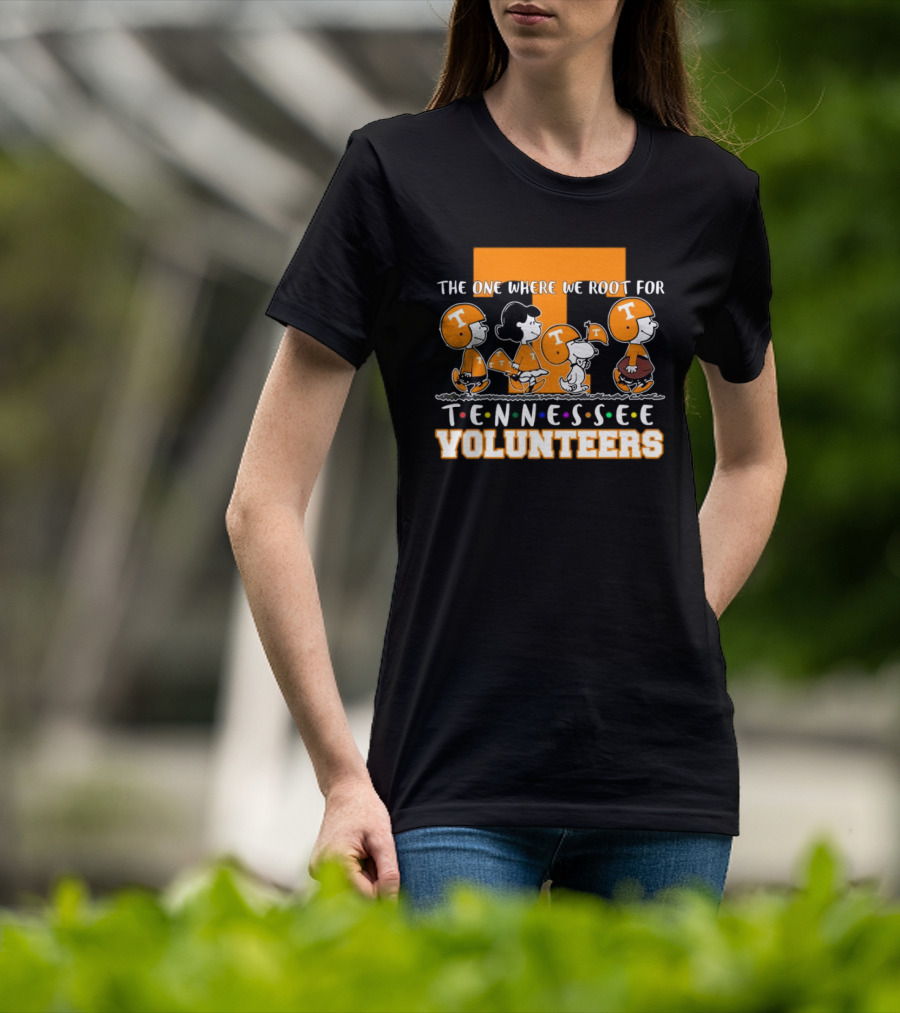 The One Where We Root For Tennessee Volunteers Peanuts Characters Football T-Shirt