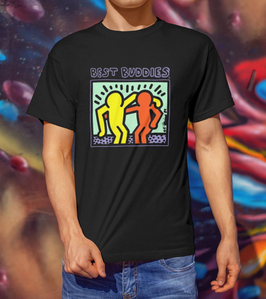 Keith Haring Best Buddies Dancing Figures T-Shirt