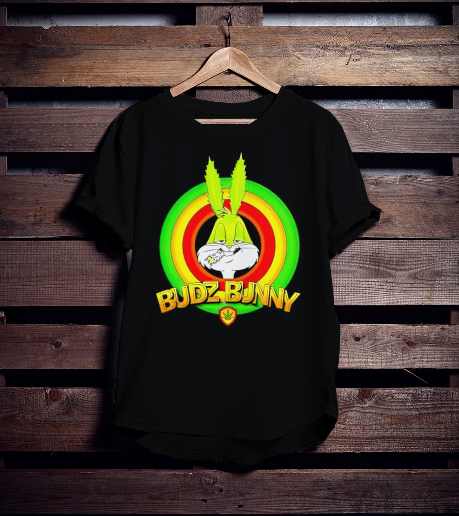 Budz Bunny Cannabis Inspired Cartoon Character T-Shirt