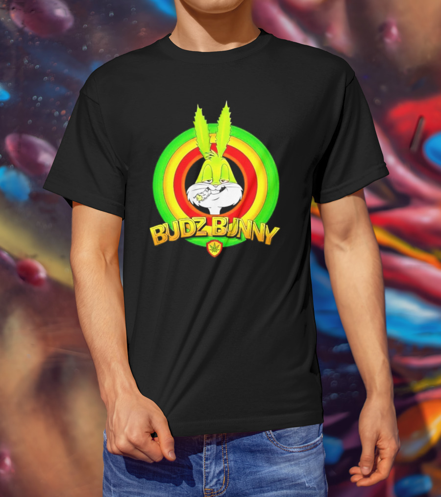 Budz Bunny Cannabis Inspired Cartoon Character T-Shirt