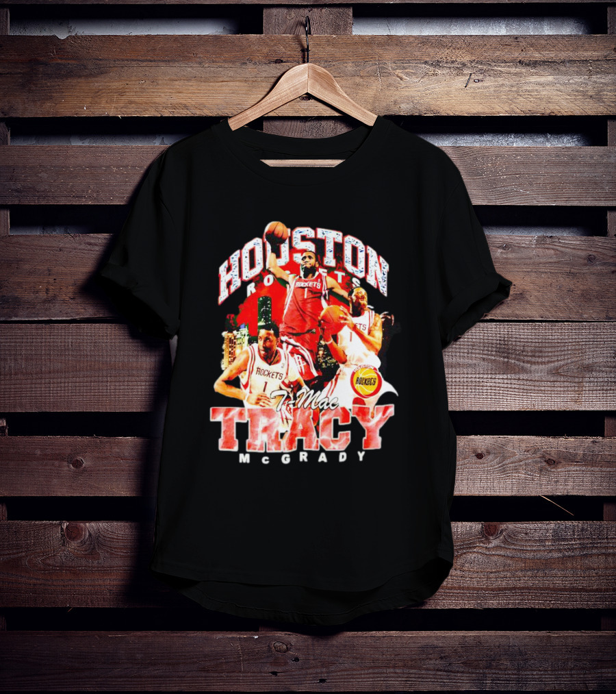 Houston Rockets T-Mac Tracy McGrady Hardwood Classics Bling Concert T-Shirt