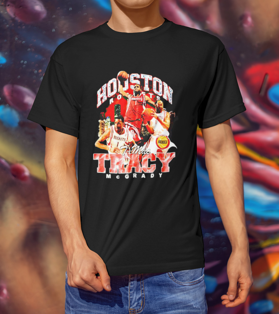 Houston Rockets T-Mac Tracy McGrady Hardwood Classics Bling Concert T-Shirt