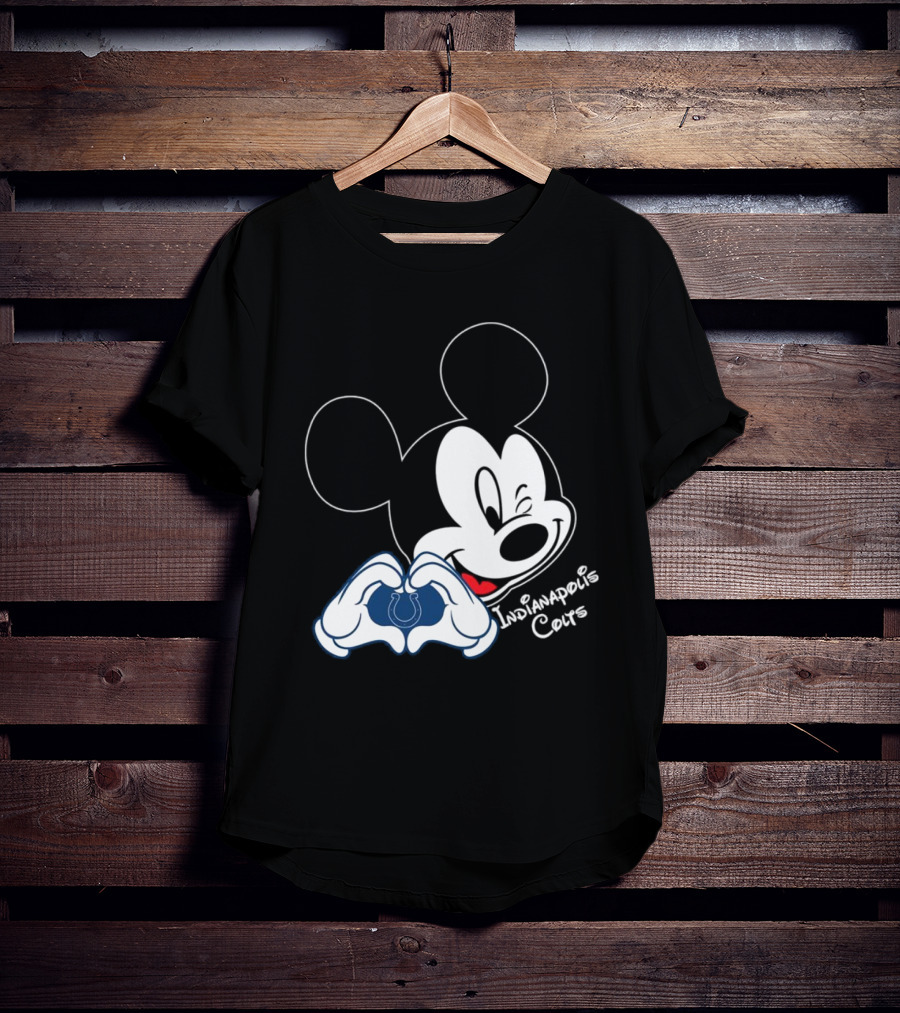 Mickey Indianapolis Colts Heart T-Shirt