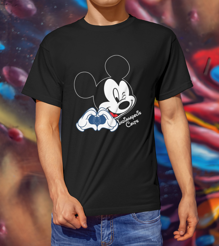 Mickey Indianapolis Colts Heart T-Shirt