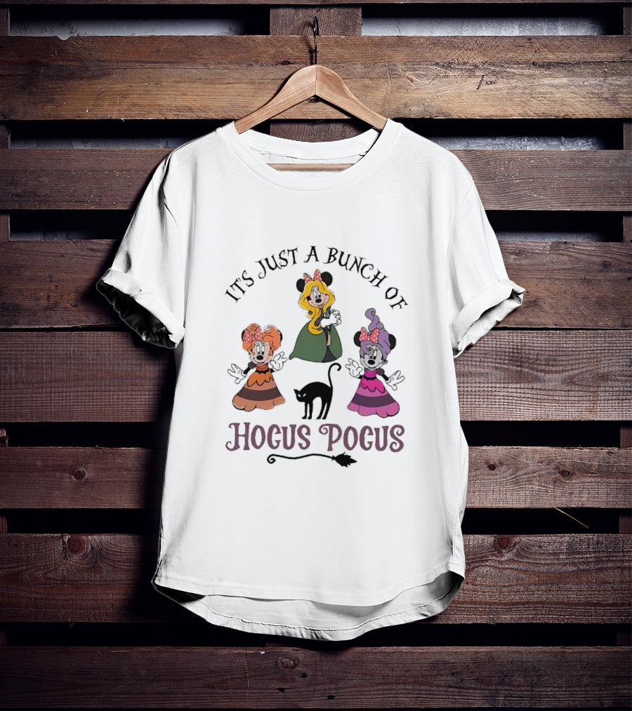 It's Just A Bunch Of Hocus Pocus Minnie Mouse Halloween Magic T-Shirt