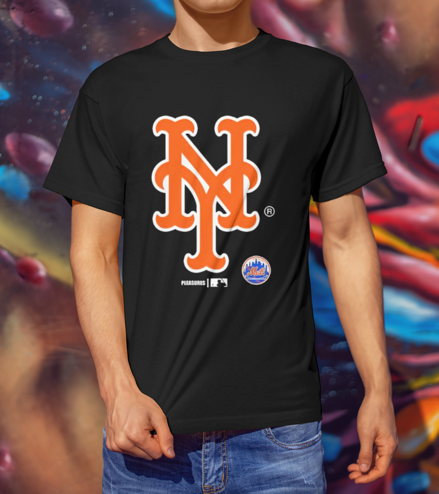 New York Mets MLB Pleasures Collaboration T-Shirt