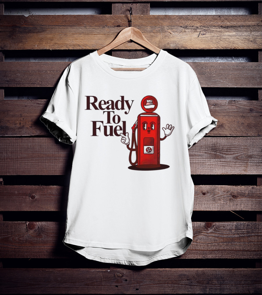 Ready To Fuel Cartoon Gas Pump T-Shirt