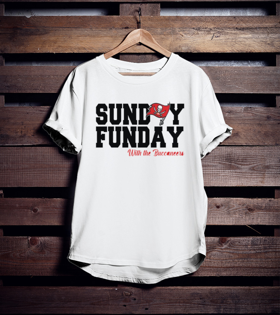 Sunday Funday With The Buccaneers Pirate Flag T-Shirt