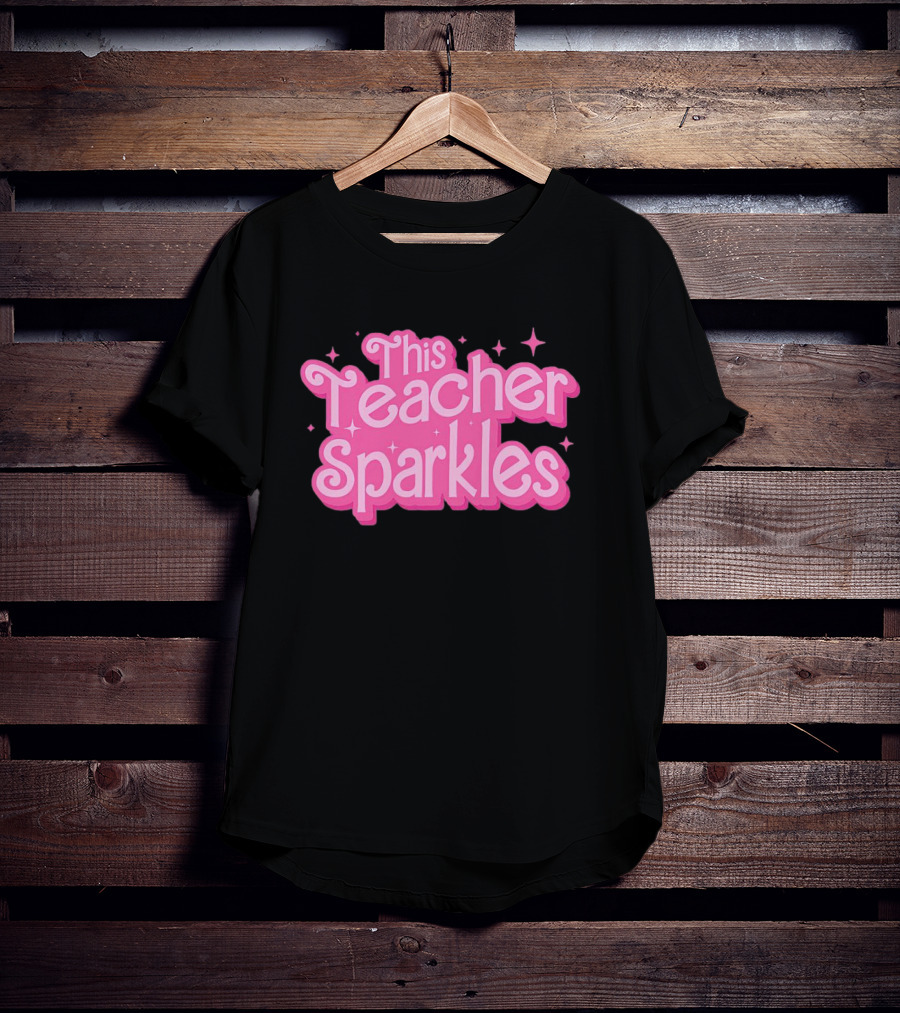 Barbie This Teacher Sparkles Pink T-Shirt