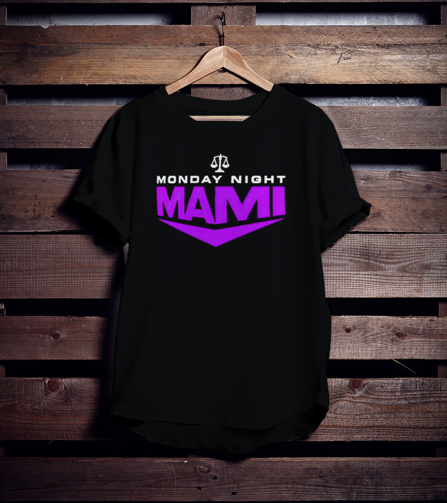 Monday Night Mami Purple Scales Of Justice T-Shirt