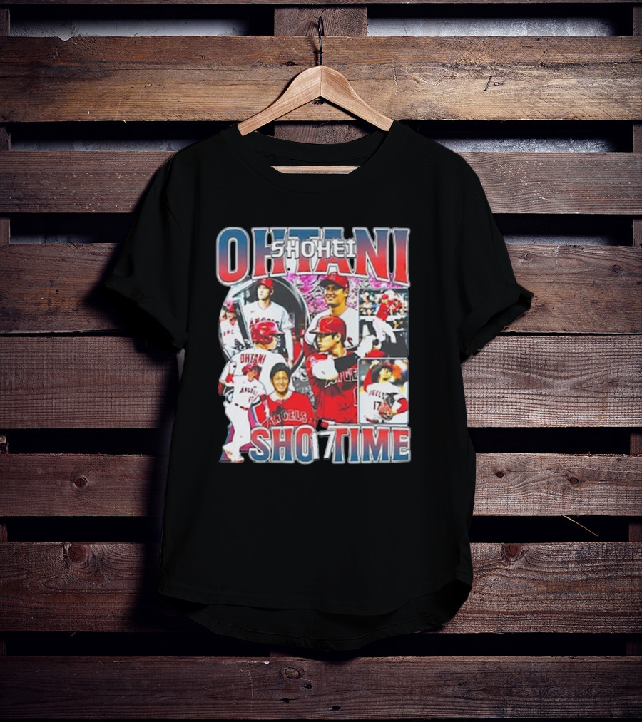 Shohei Ohtani Angels Shotime Baseball Collage T-Shirt