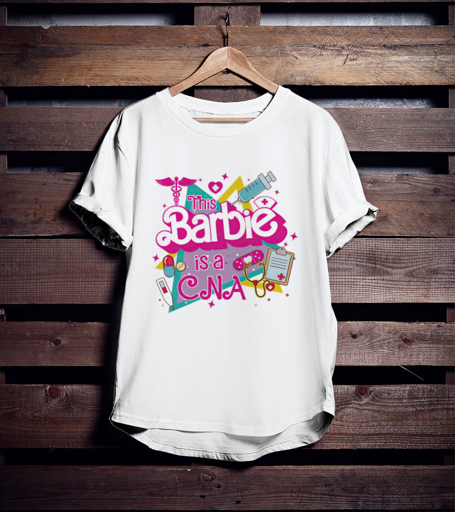 This Barbie Is A CNA Medical Icons And Nurse Tools T-Shirt