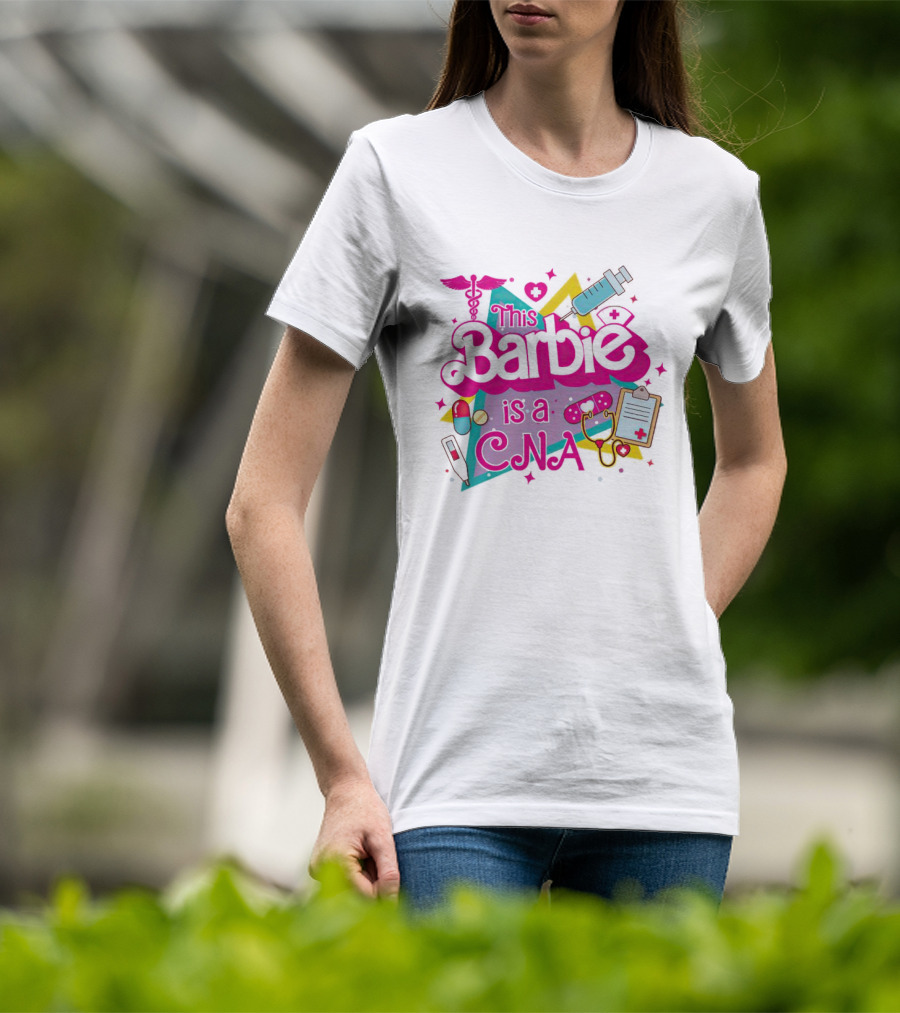 This Barbie Is A CNA Medical Icons And Nurse Tools T-Shirt