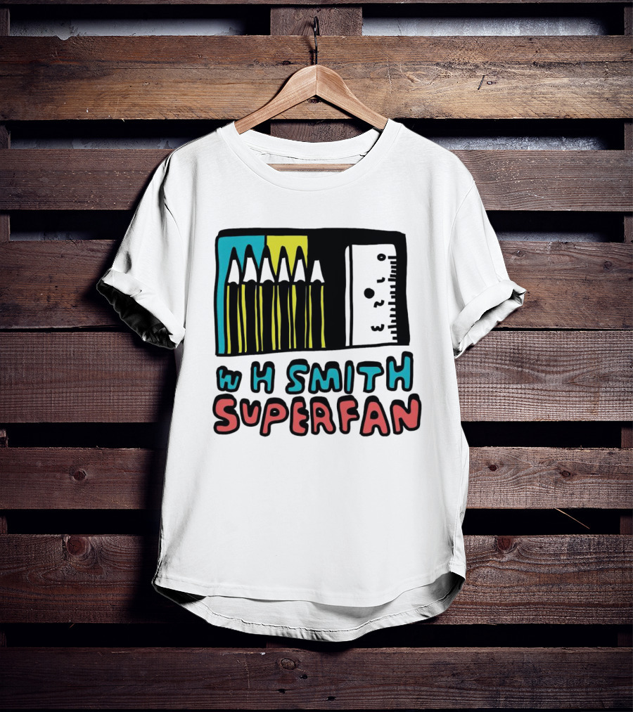 W H Smith Super Fan Pencil And Ruler T-Shirt