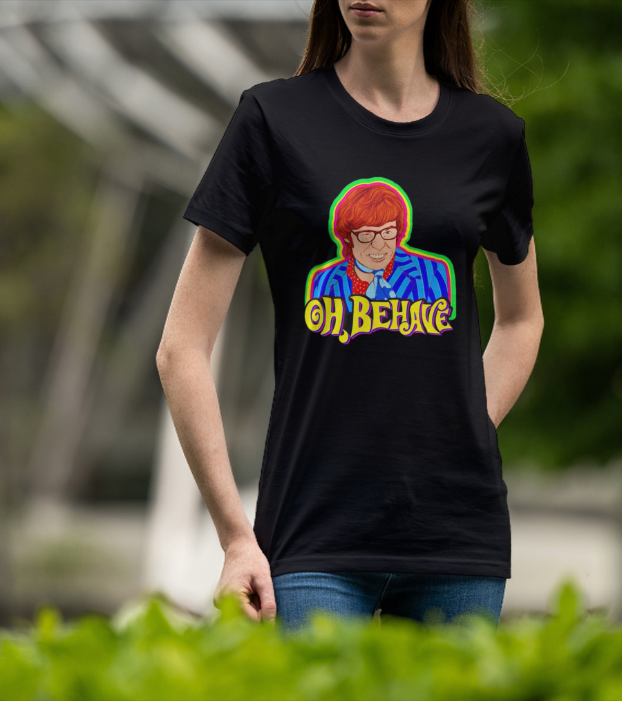 Austin Powers Oh Behave Vintage Style Psychedelic T-Shirt