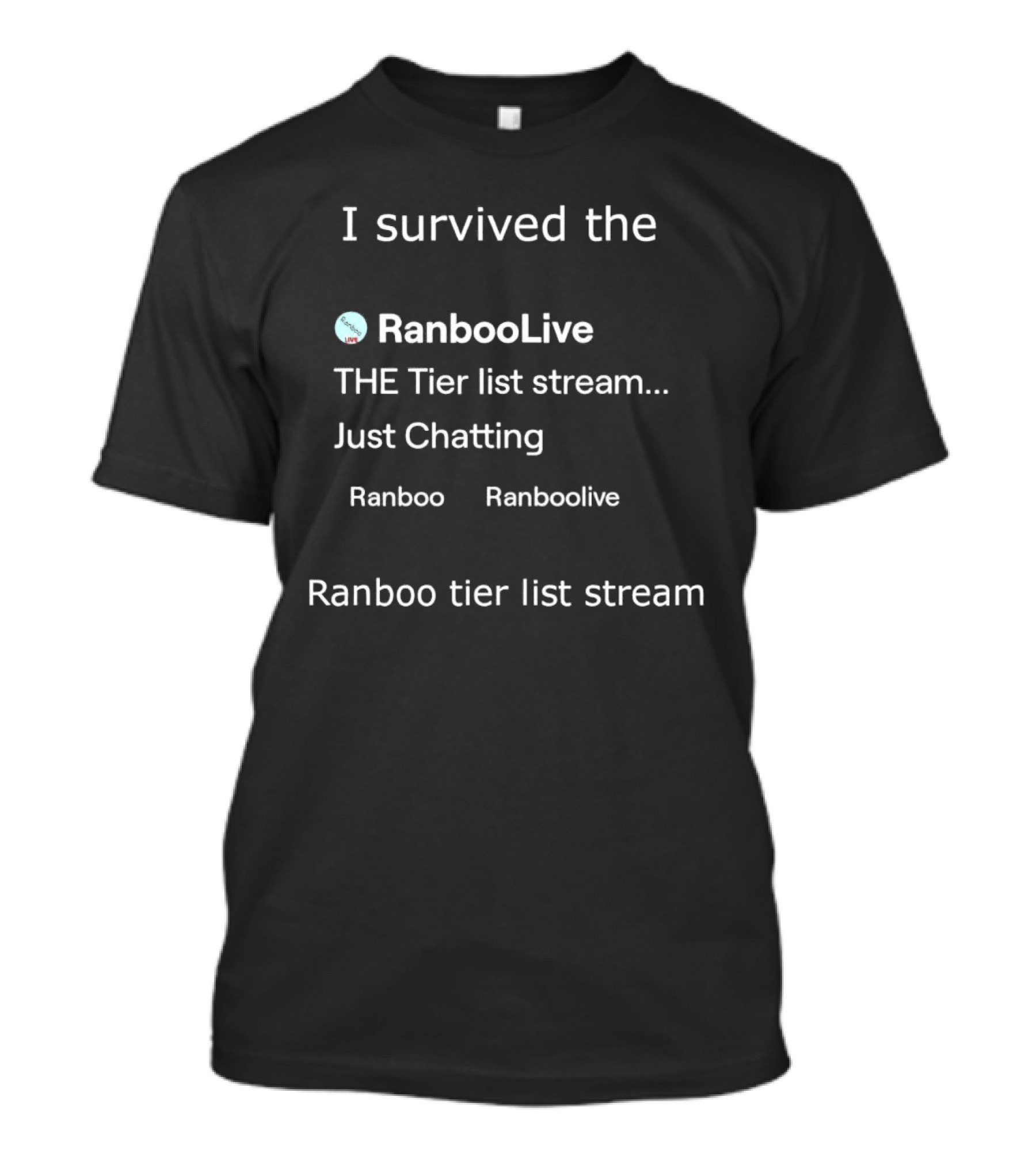 I Survived The RanbooLive THE Tier List Stream Just Chatting Ranboo Ranboolive T-Shirt