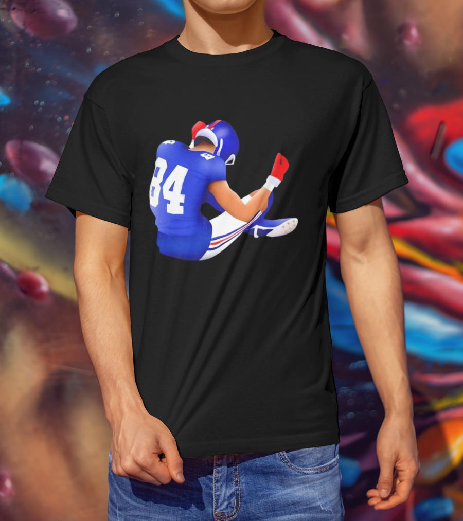 Jomboymedia Route Runner 84 Football Player Sitting T-Shirt