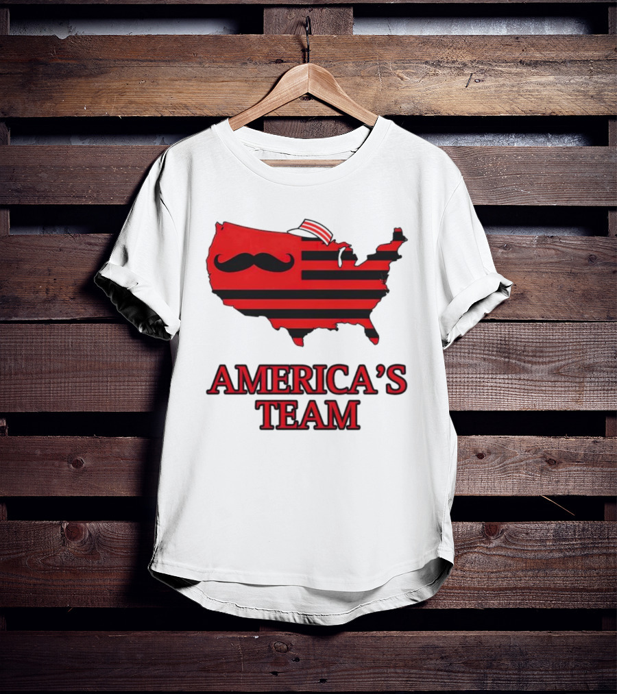 America's Team Moustache Map Cincinnati Men's Fashion T-Shirt