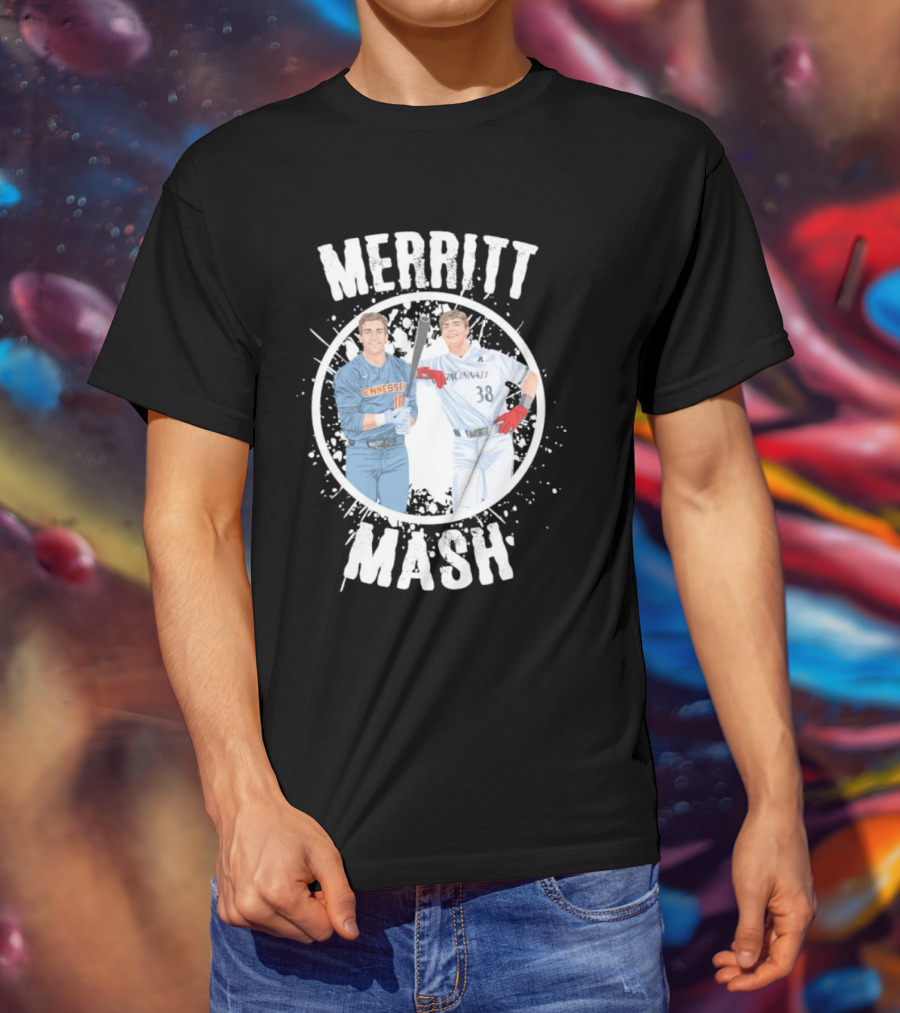 Merritt Mash Tennessee Cincinnati Baseball Duo T-Shirt