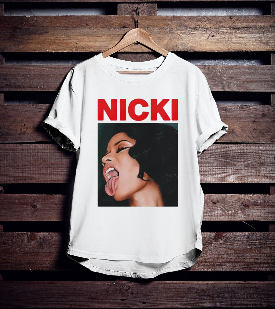 Nicki Sticking Out Tongue Image T-Shirt