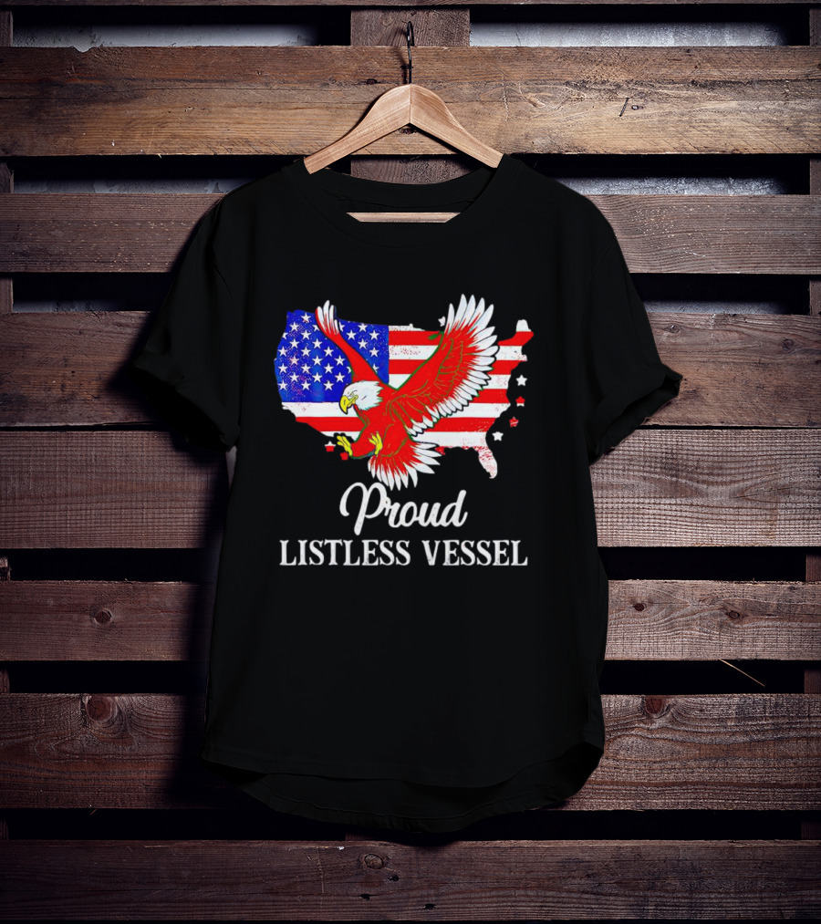 American Flag Eagle Proud Listless Vessel T-Shirt