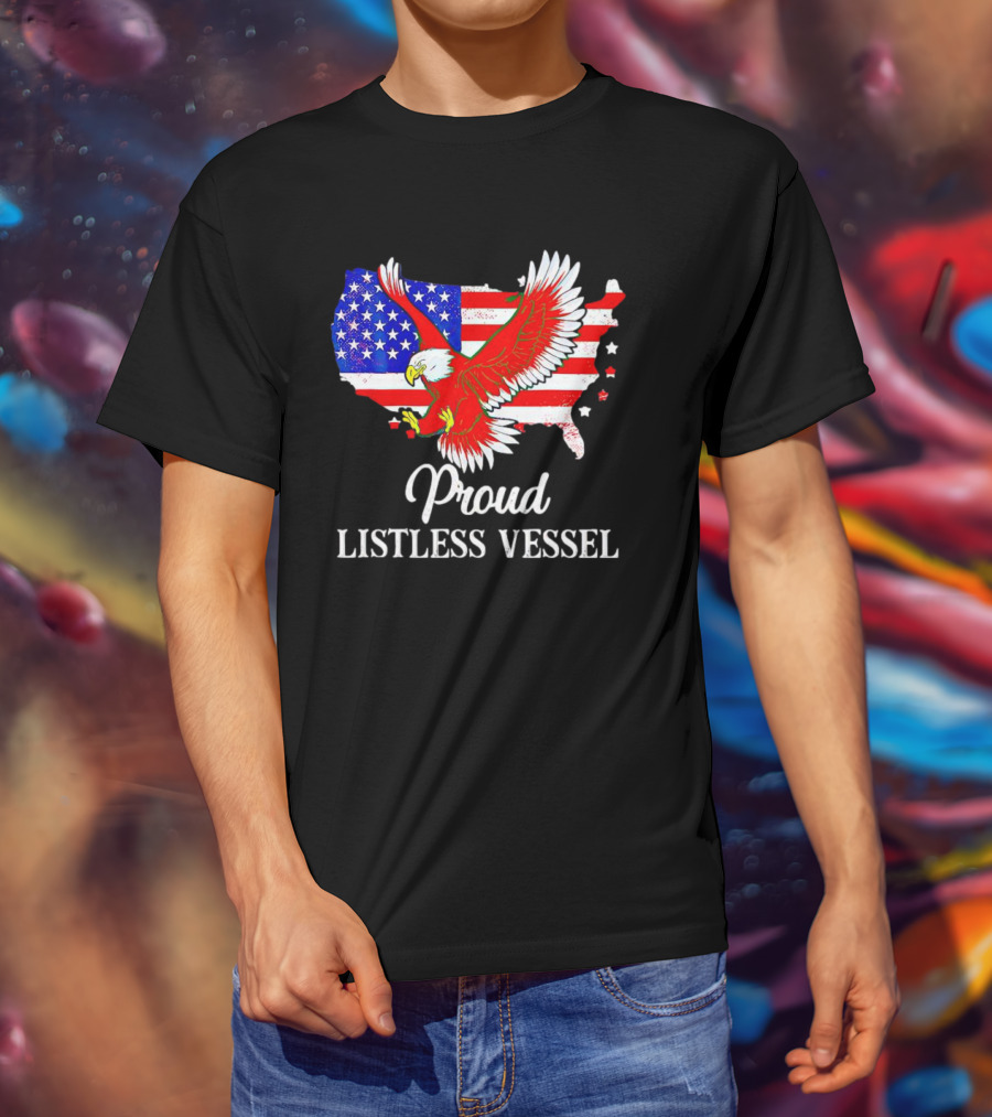 American Flag Eagle Proud Listless Vessel T-Shirt