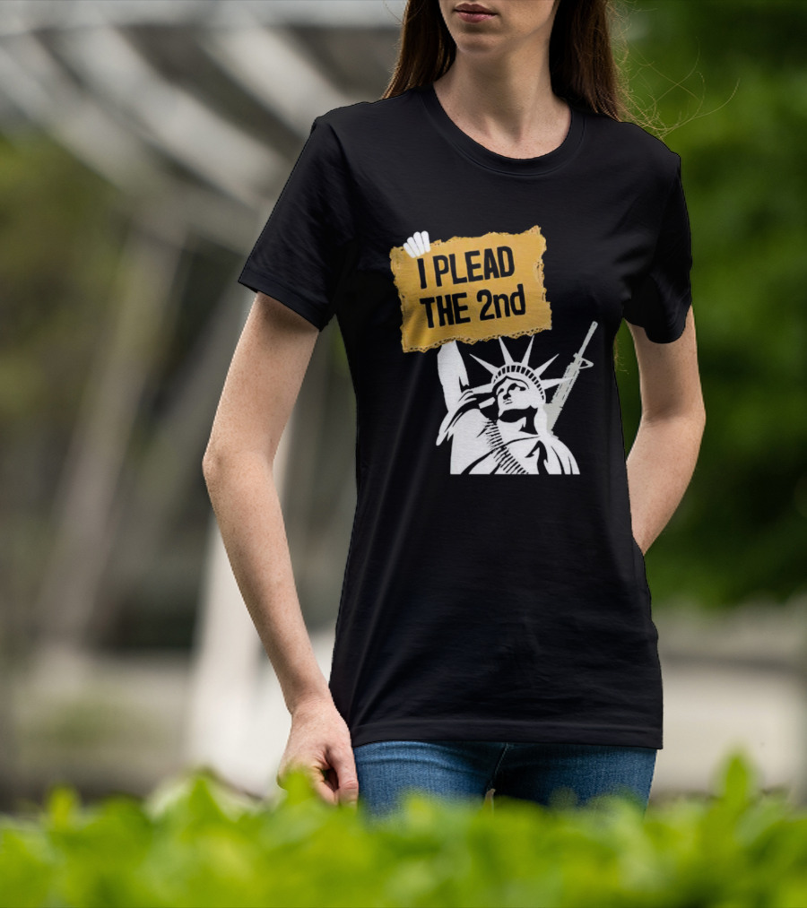 I PLEAD THE 2nd Statue Of Liberty Rifle Protest T-Shirt