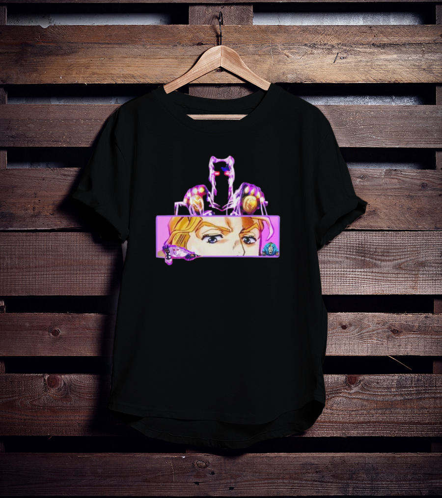 Kira Killer Queen Hoshi 7Oz Anime Manga Eyes Bold Pink Highlights T-Shirt