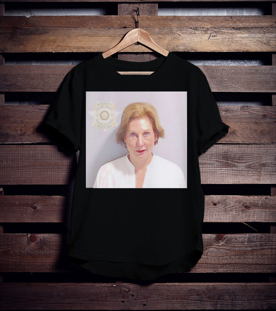 Sidney Powell Mugshot Fulton County Sheriff Badge T-Shirt