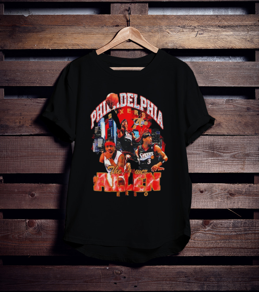 Philadelphia 76ers Allen Iverson The Answer Basketball Legend T-Shirt
