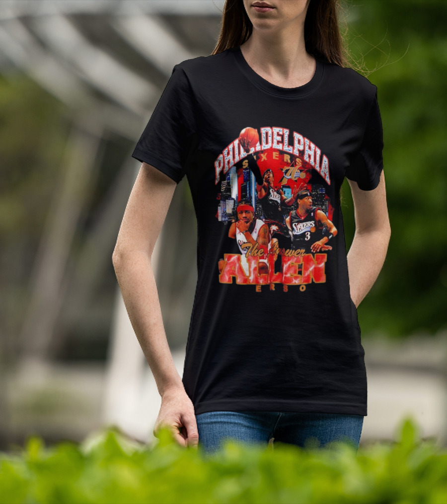 Philadelphia 76ers Allen Iverson The Answer Basketball Legend T-Shirt