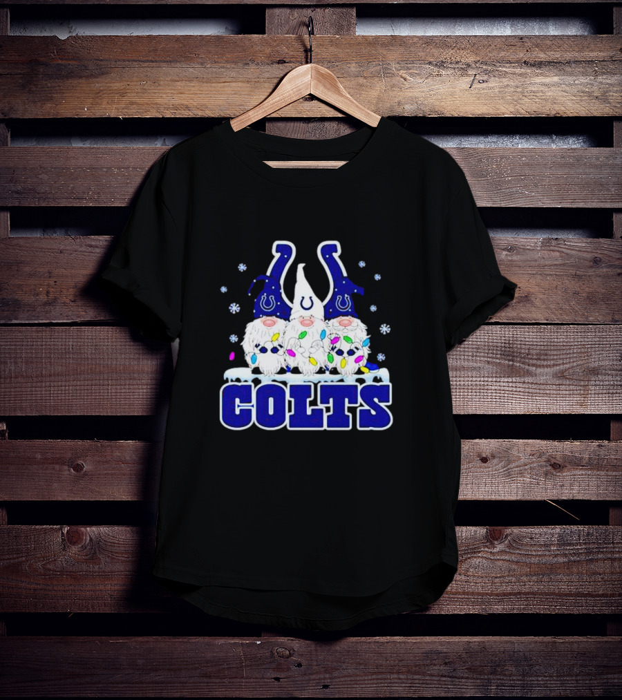 Indianapolis Colts Christmas Gnomes Football T-Shirt