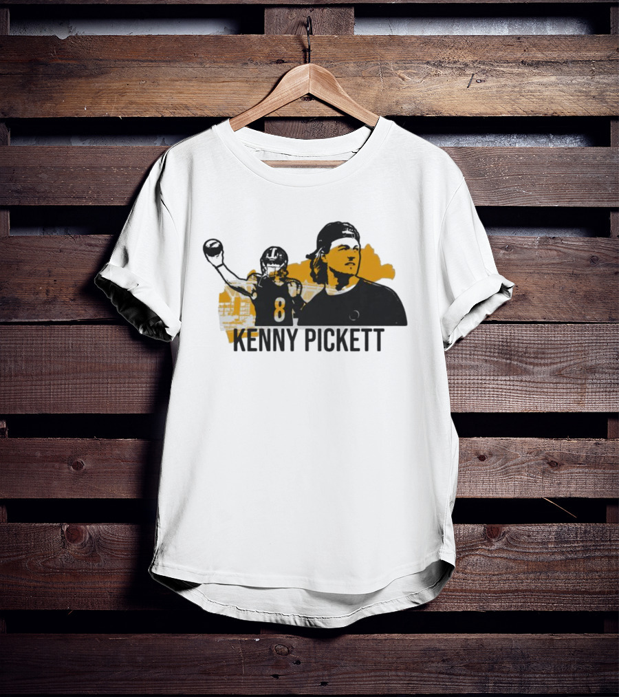Kenny Pickett Pittsburgh Headliner Series Black And Gold Football Eleven T-Shirt