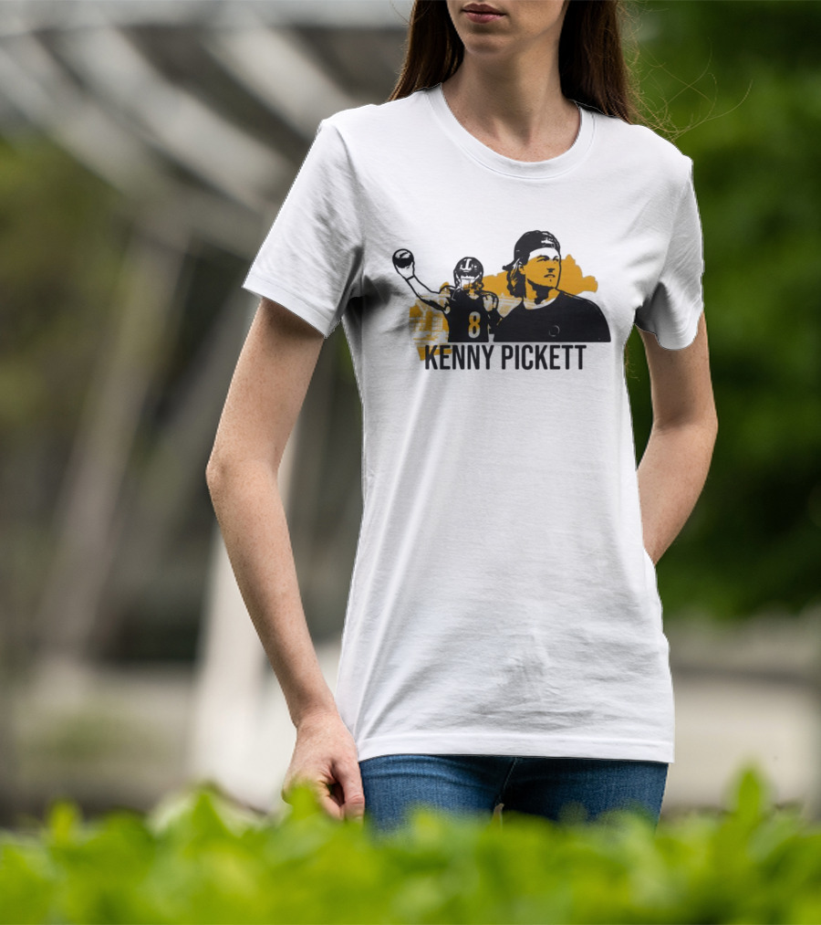 Kenny Pickett Pittsburgh Headliner Series Black And Gold Football Eleven T-Shirt