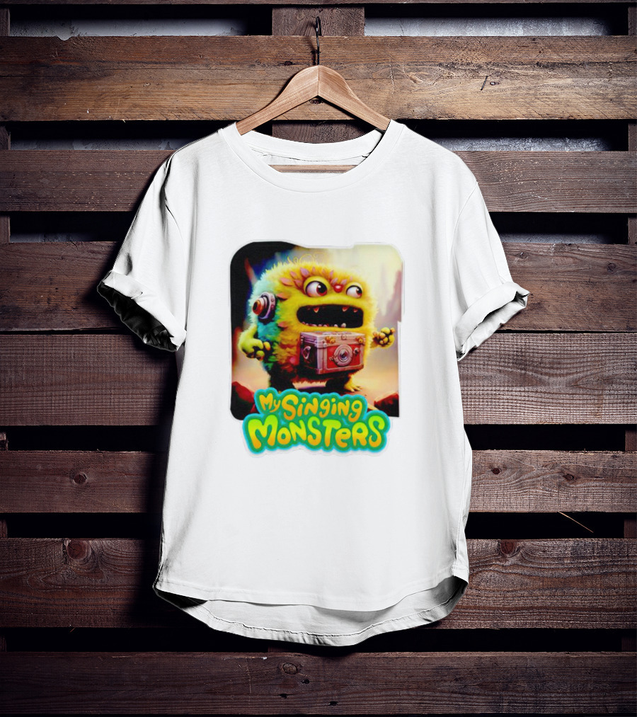 My Singing Monsters Colorful Furry Creature With Camera T-Shirt