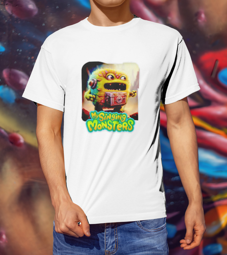 My Singing Monsters Colorful Furry Creature With Camera T-Shirt
