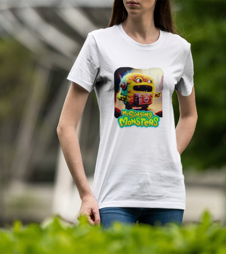 My Singing Monsters Colorful Furry Creature With Camera T-Shirt