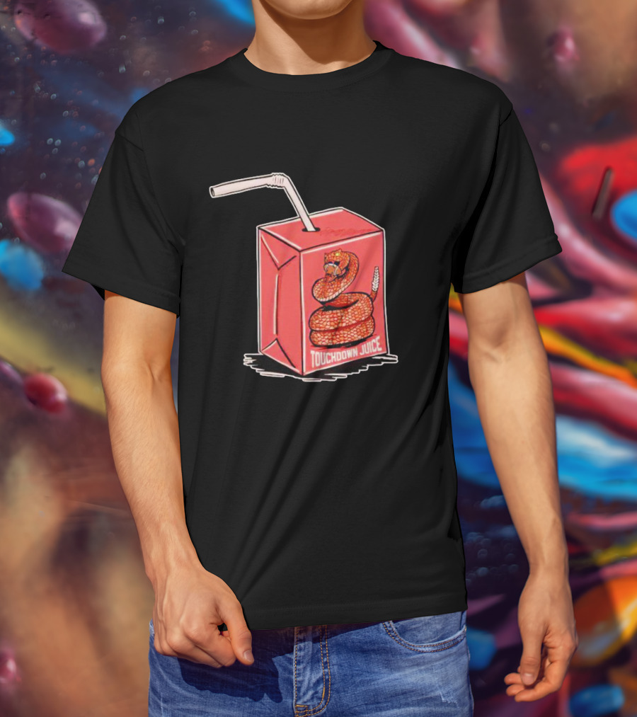 Touchdown Juice Snake Box With Red Juice Carton And Straw T-Shirt