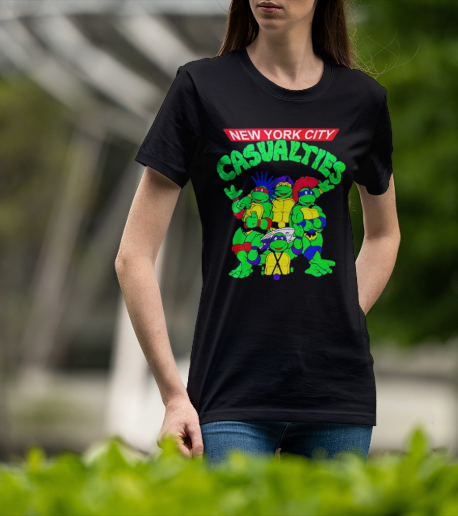 New York City The Casualties Ninja Turtles Crossover T-Shirt